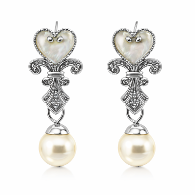 Pearly Silver Heart